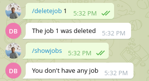 Deletejob command